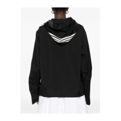 Coupe ample Veste de survêtement à 3 bandes en nylon câblé