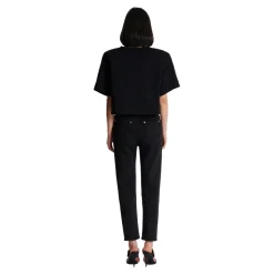 Cropped sweatshirt with buttons