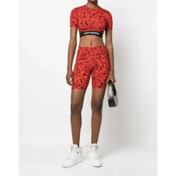 Crop Top à Motifs Peinture
