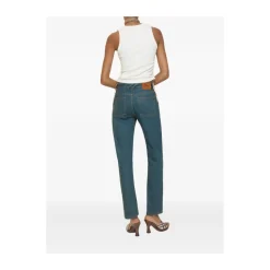 Dalia Check Pocket Straight Jeans