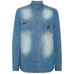 Denim Shirt Long-Sleeve Skull&Bones