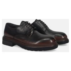 Derby Plats Marron Lacets