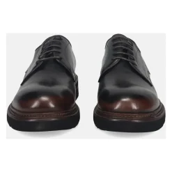 Derby Plats Marron Lacets