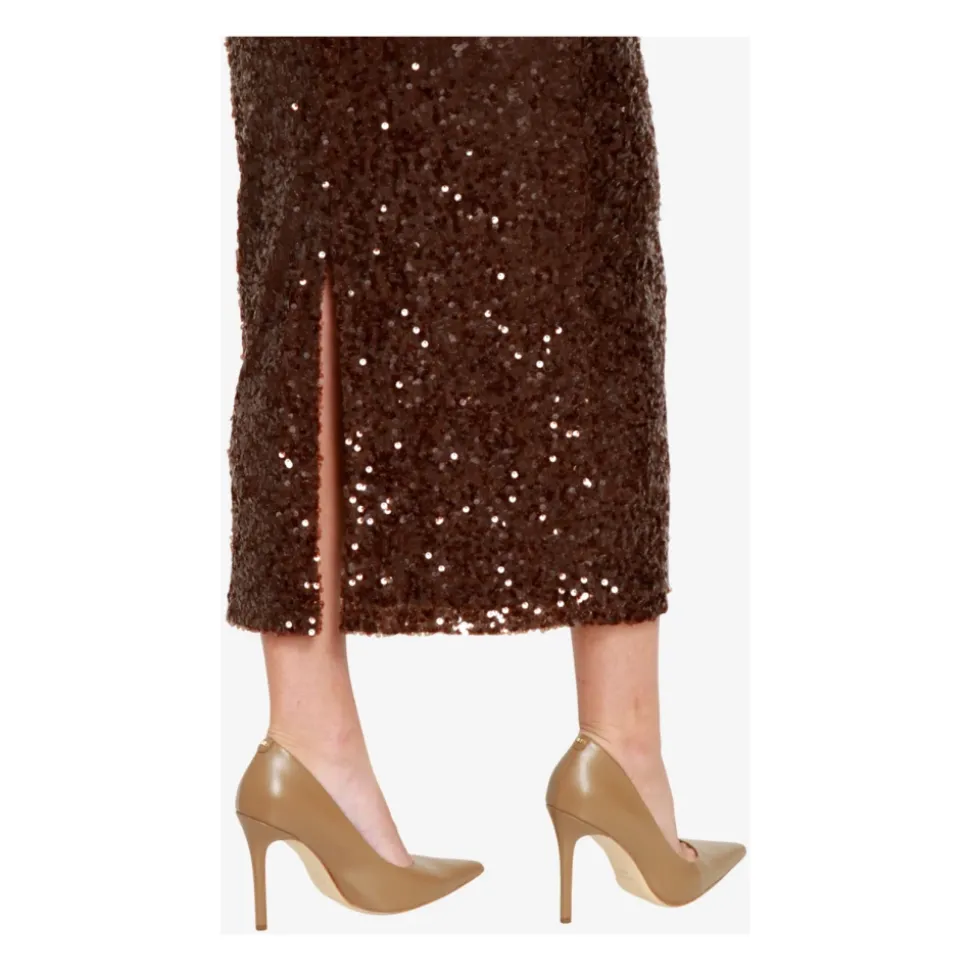 Embellished Midi Pencil Skirt