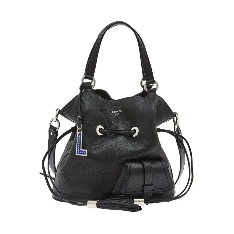 1Er Flirt Sac Seau en Cuir Noir