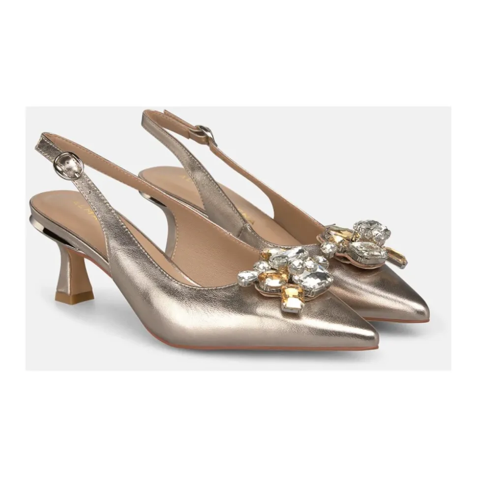 Escarpins Slingback Avec Strass Spéciaux