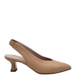 Escarpins Slingback en Cuir de Chameau