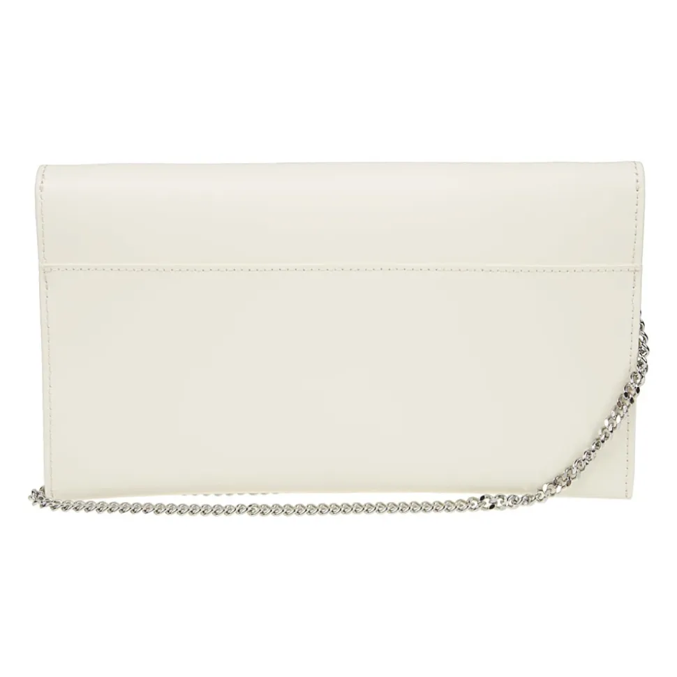 Fly Leather Clutch Bag with Chain