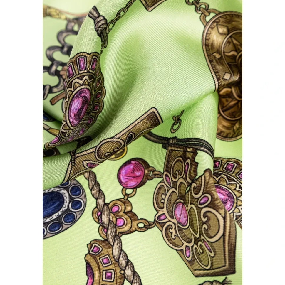 Foulard en soie avec imprimé Broken Jewels