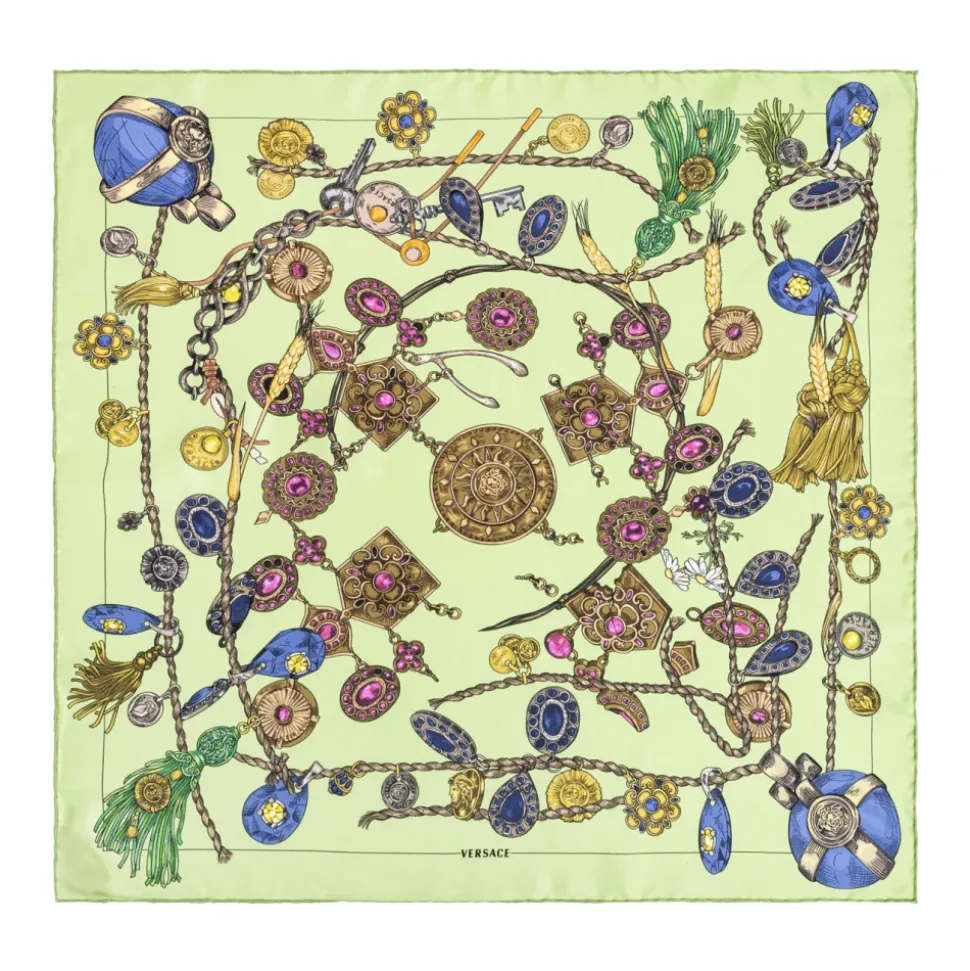 Foulard en soie avec imprimé Broken Jewels