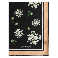 Foulard en twill de soie à imprimé floral