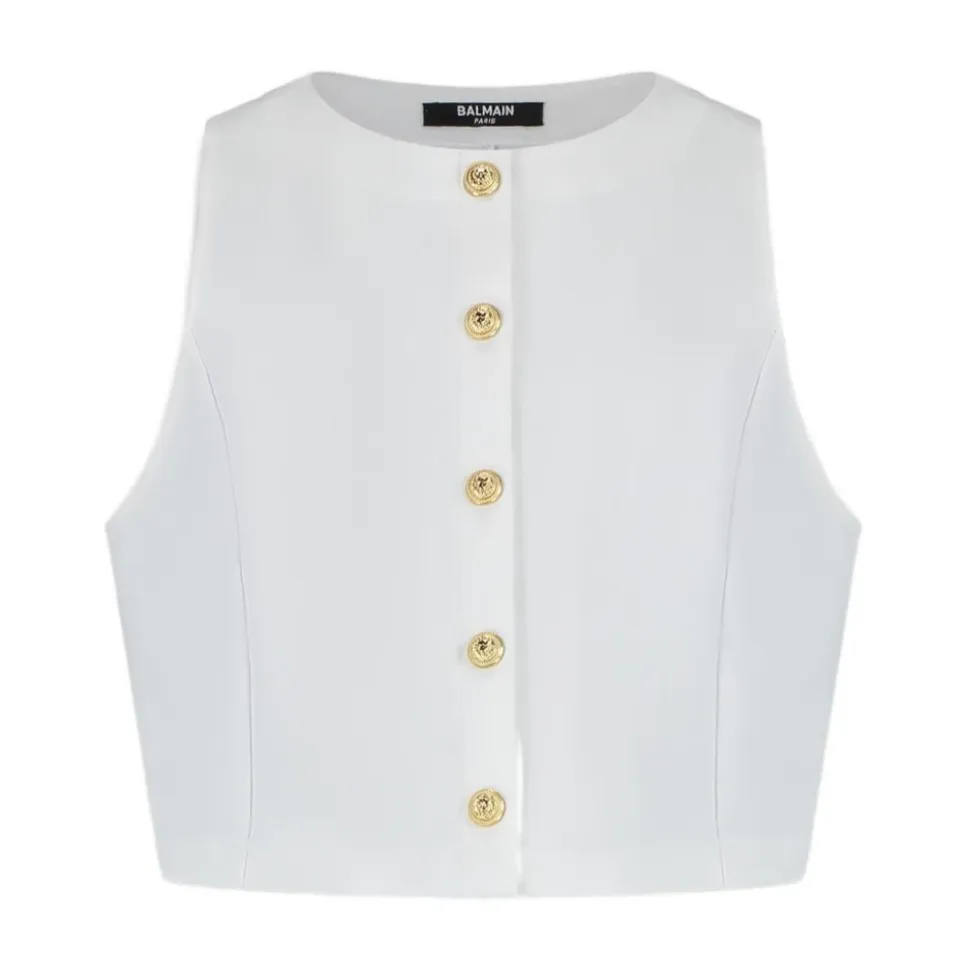 Gilet à boutons dorés