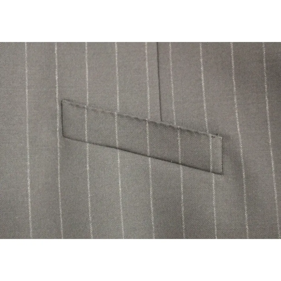 Gilet de costume en laine à rayures