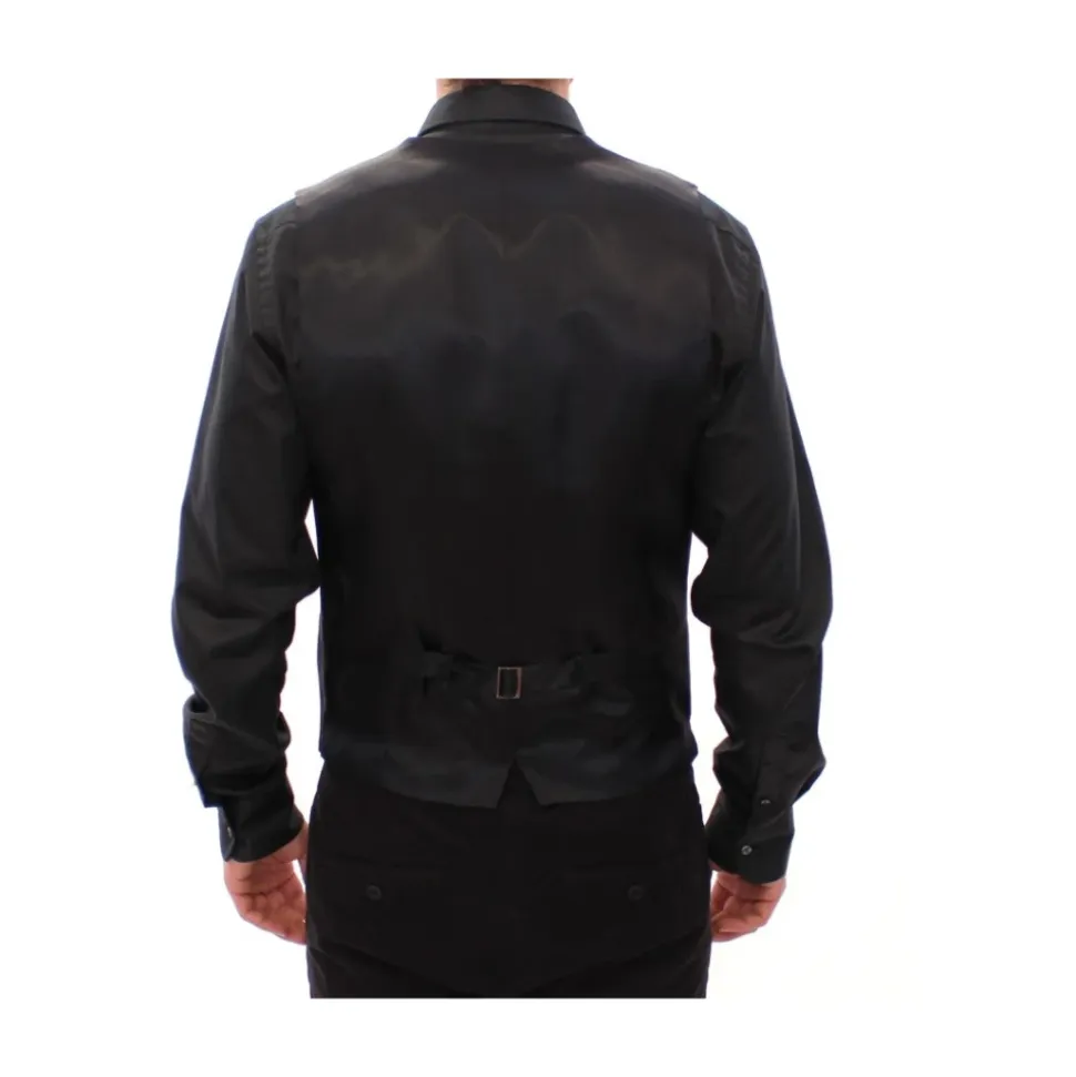 Gilet de costume en laine à rayures