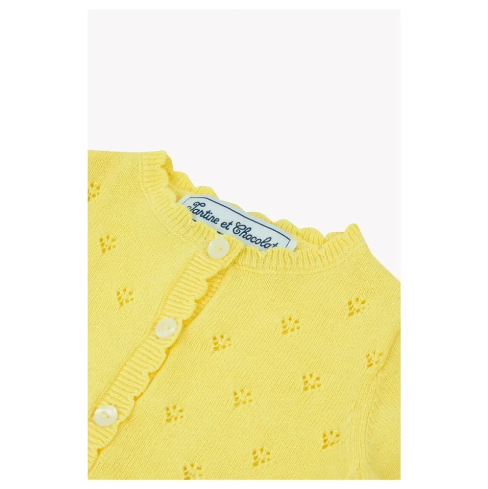 Gilet en coton ajouré