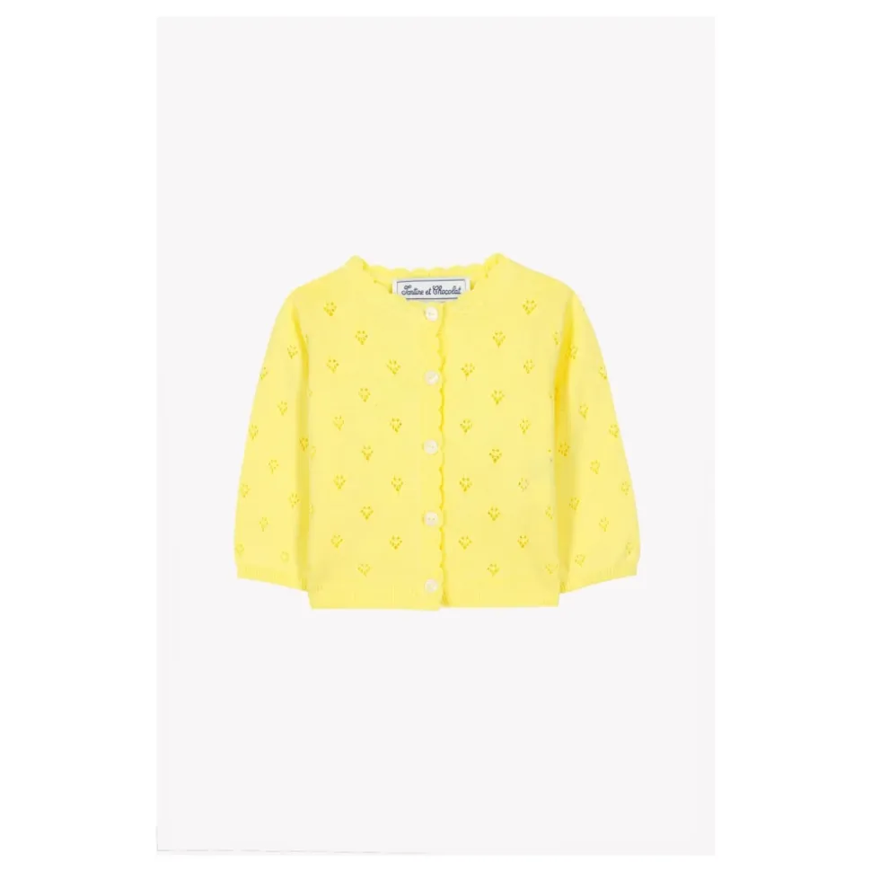 Gilet en coton ajouré
