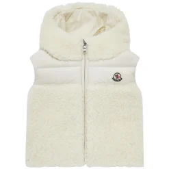 Gilet en Duvet Ivoire pour Bébé Fille