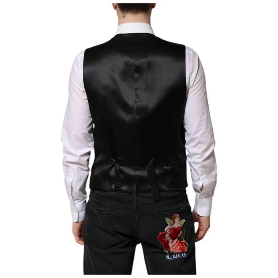 Gilet Formel en Laine Noire