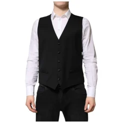 Gilet Formel en Laine Noire