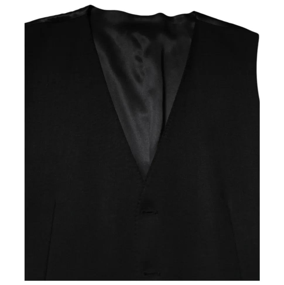 Gilet Formel en Laine Noire