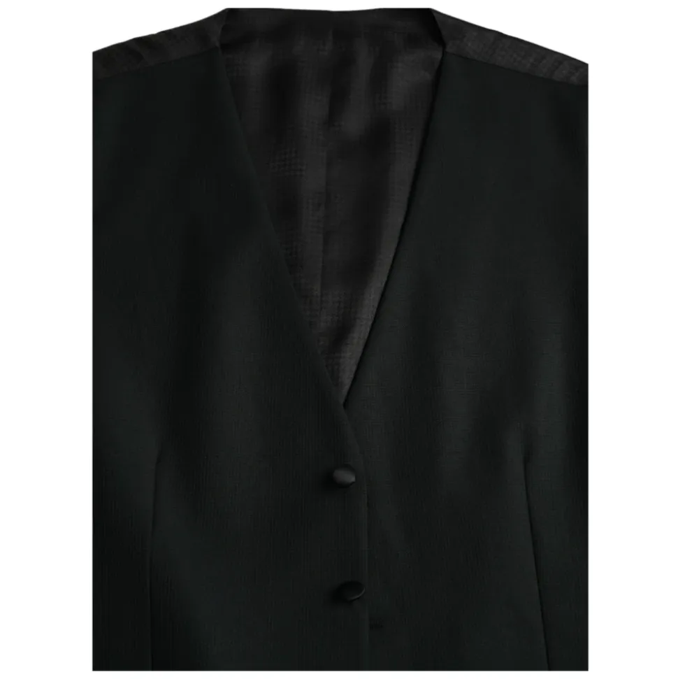 Gilet Formel en Laine Noire