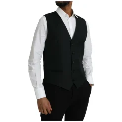 Gilet Formel en Laine Noire