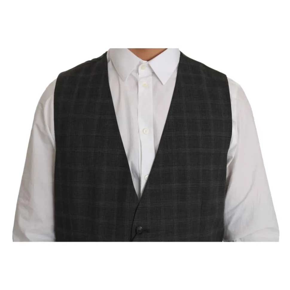 Gilet Formel Gris à Carreaux