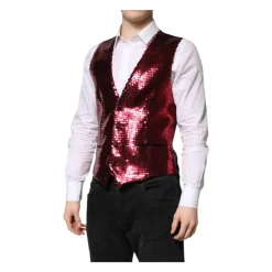 Gilet Formel Rouge à Paillettes