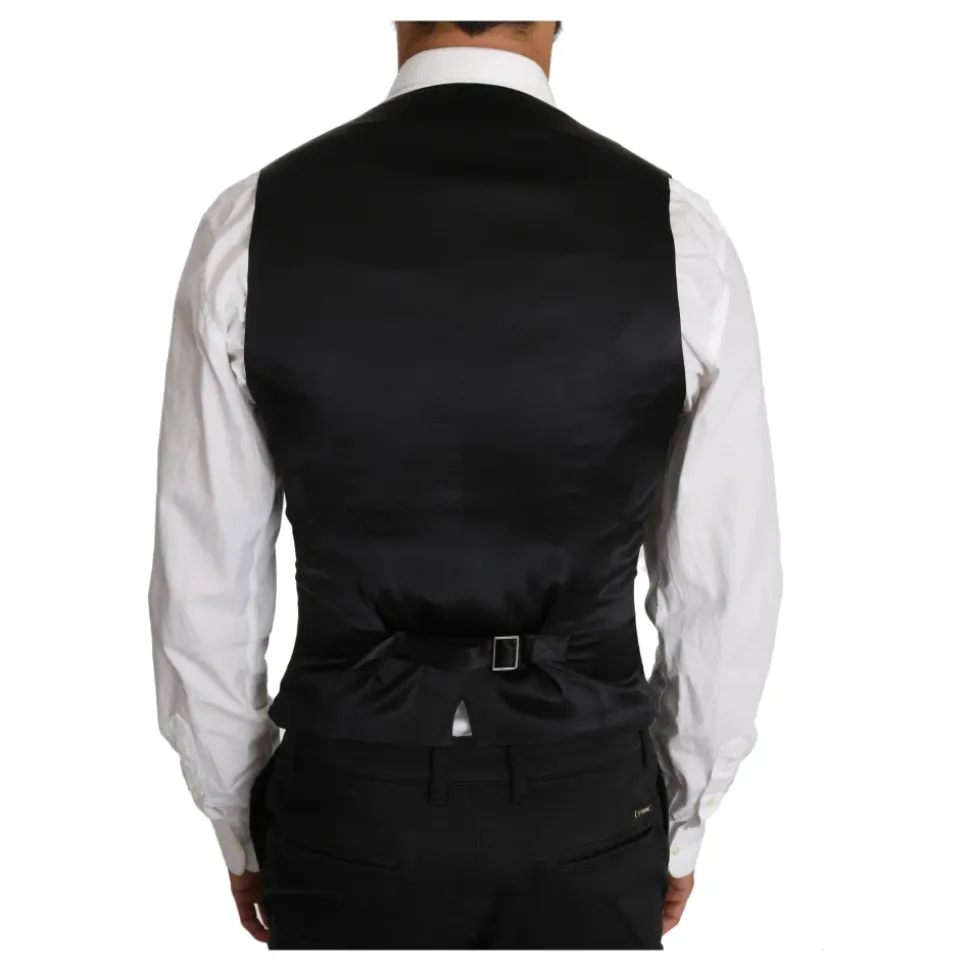 Gilet Gris à Double Boutonnage