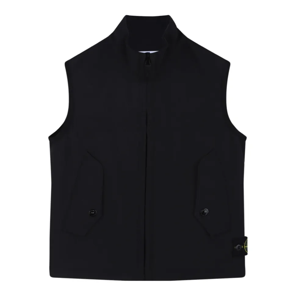 Gilet noir pour enfants avec patch logo