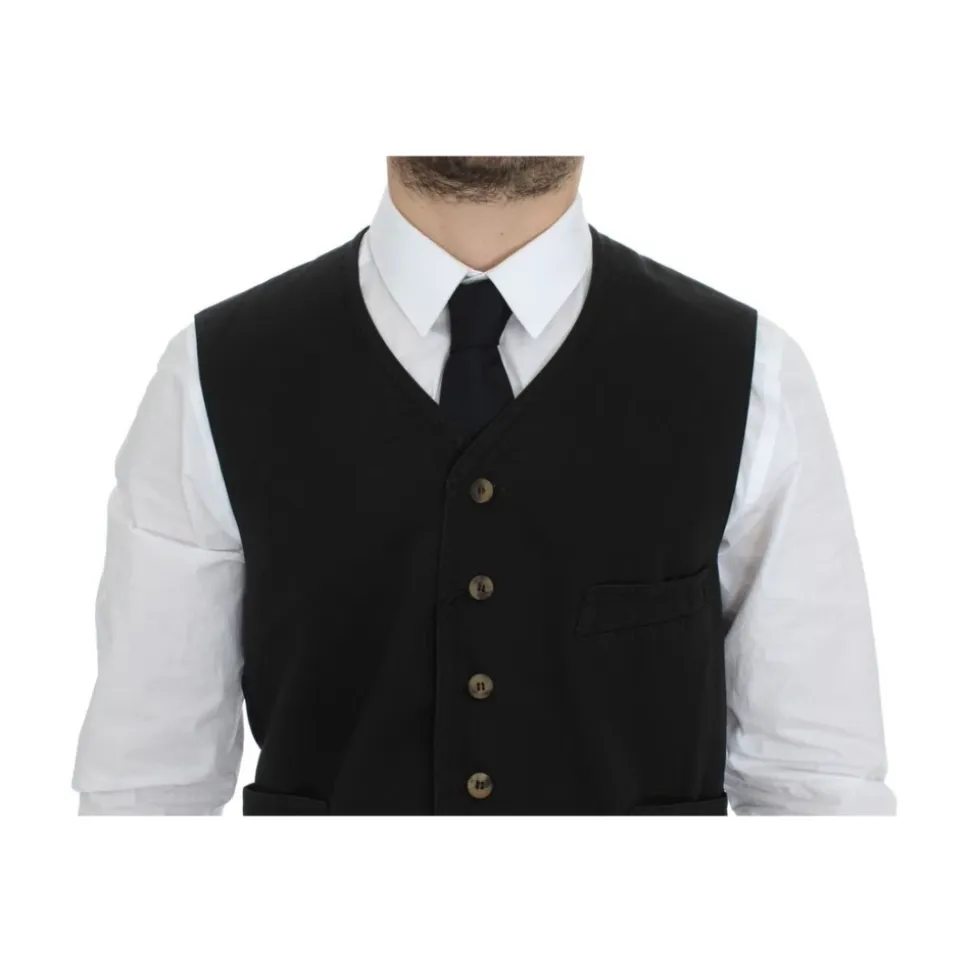 Gilet Robe Noir Élégant