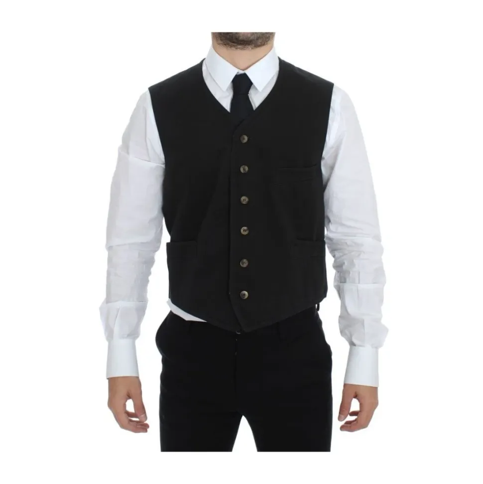 Gilet Robe Noir Élégant