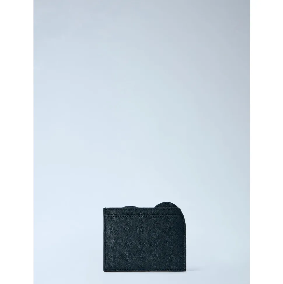 Heart Motif Leather Card Holder