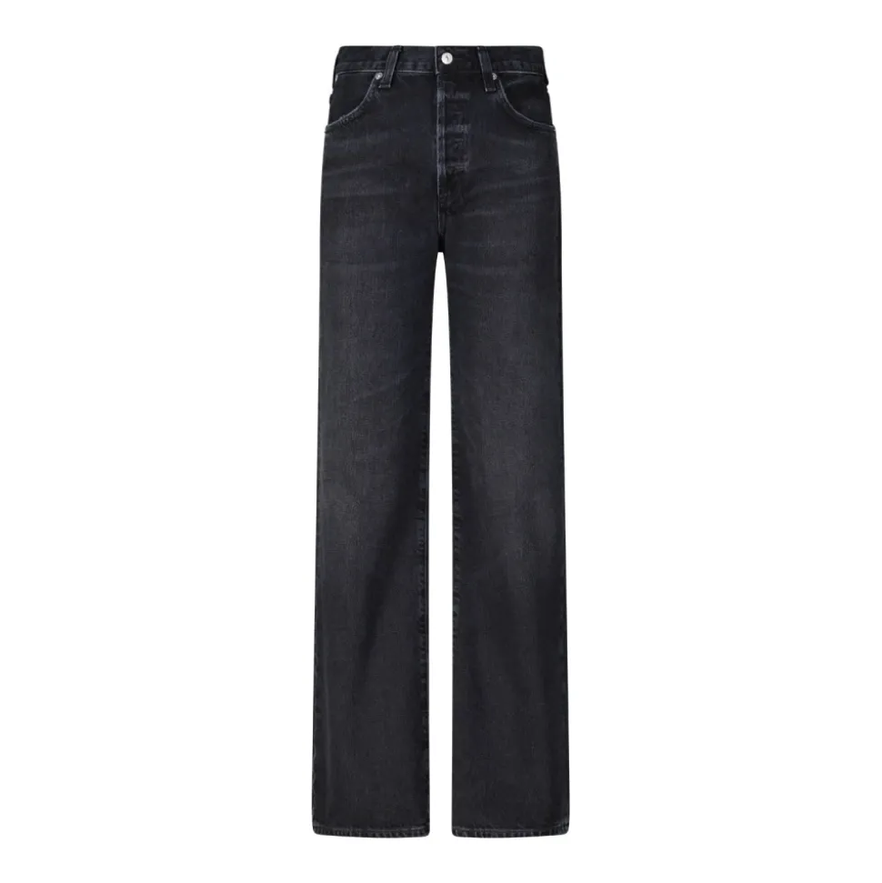 High-Waist Straight-Leg Jeans