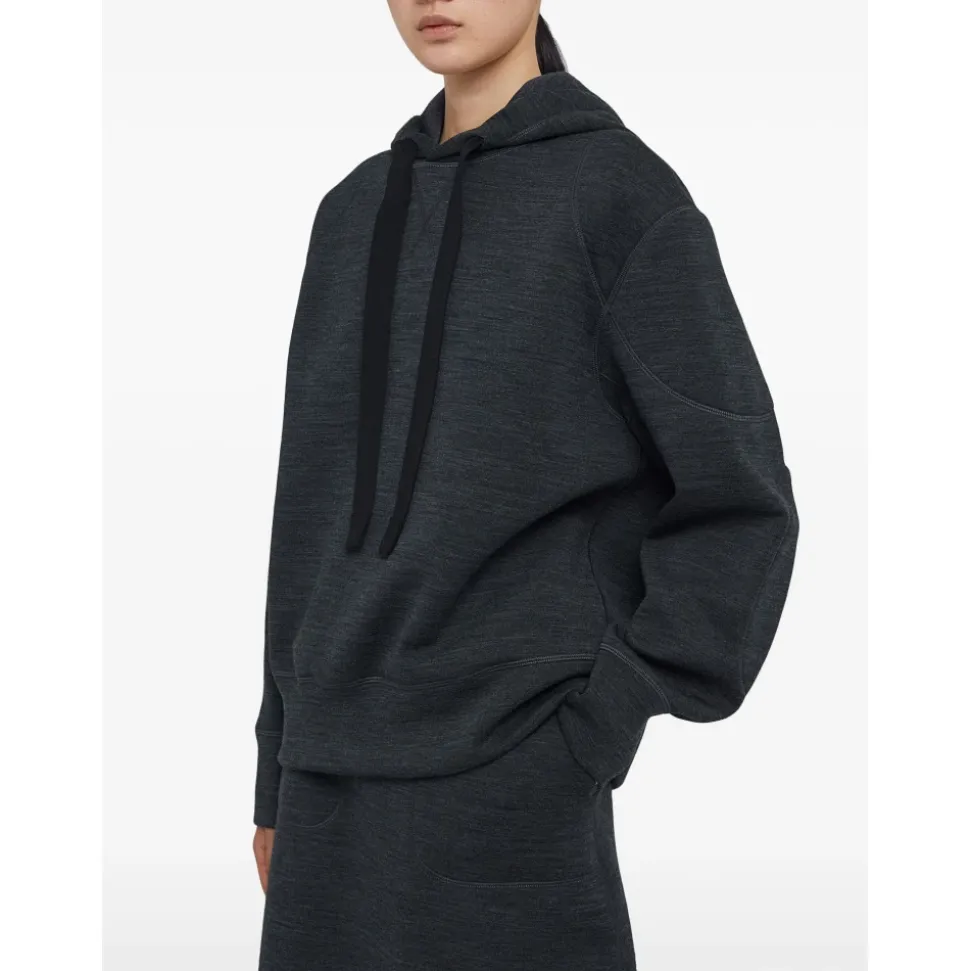 Hoodie en laine avec cordon de serrage