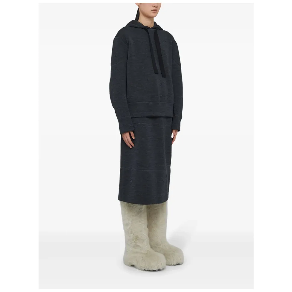 Hoodie en laine avec cordon de serrage