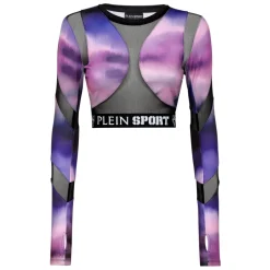 Jacquard Long Sleeve Cropped Top