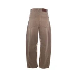 Jean barrel coupe large aspect usé