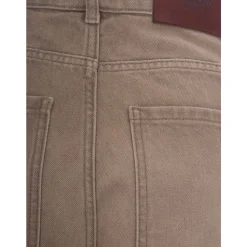 Jean barrel coupe large aspect usé