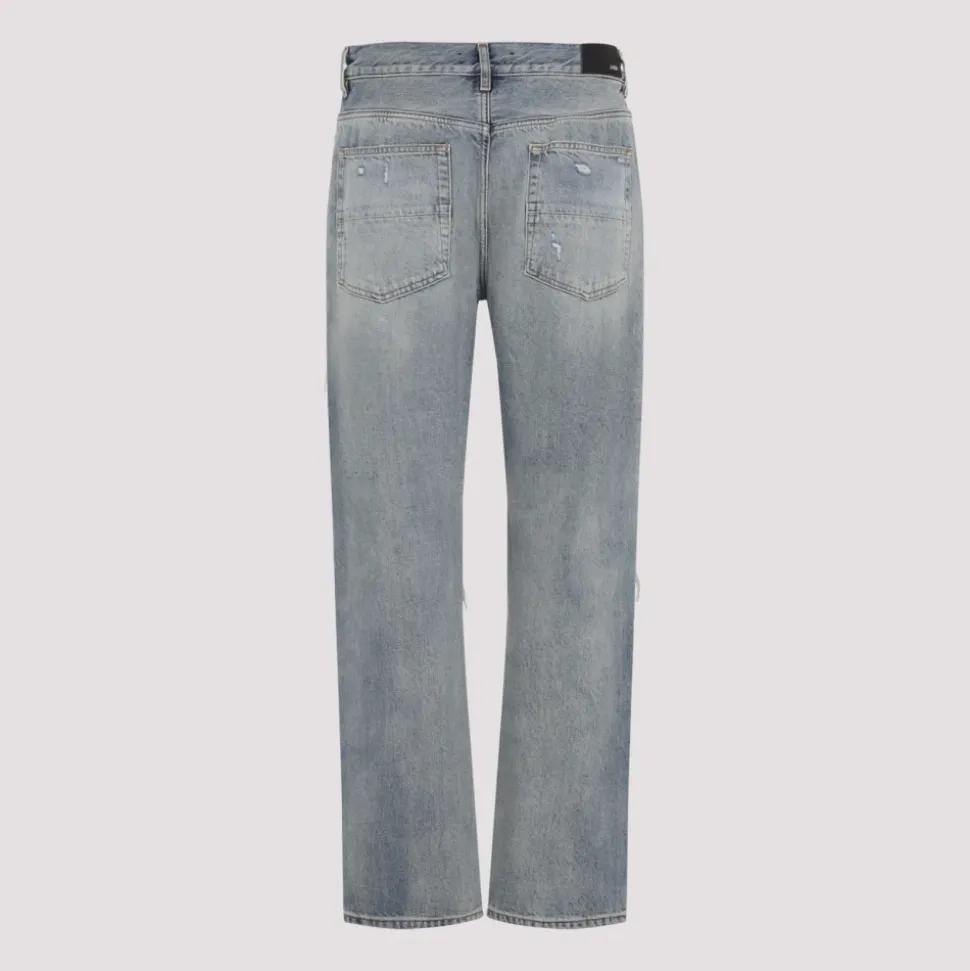 Jean Bleu Coupe Contemporaine Style Décontracté