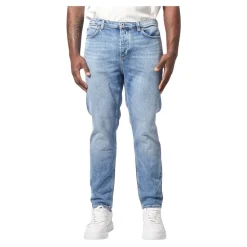 Jean Bleu en Coton Élastique à 5 Poches