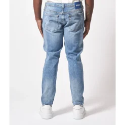 Jean Bleu en Coton Élastique à 5 Poches