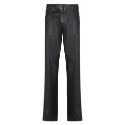 Jean regular en denim enduit