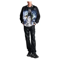 Jean regular en denim enduit