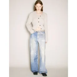 Jeans à imprimé numérique coupe ample