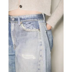 Jeans à imprimé numérique coupe ample