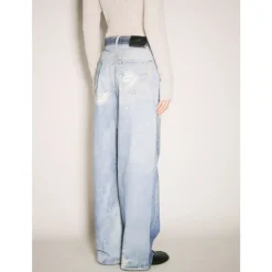 Jeans à imprimé numérique coupe ample