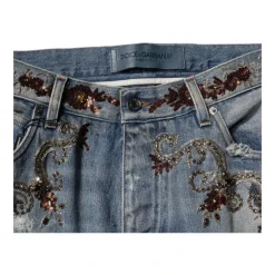 Jean Skinny Broderie Florale