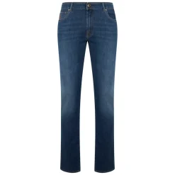 Jean slim bleu foncé confortable et polyvalent