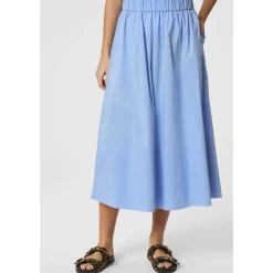 Jupe A-line en Popeline Bleu Ciel